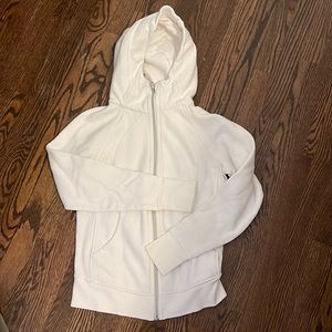 Lululemon White Scuba Zip Sweatshirt